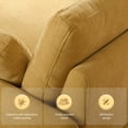 thumbnail image 5 of 50'' Oversized Accent Chair, Chenille Single Sofa Chair with 42.5''W × 32''D Extra Large Seat, Comfy Upholstered Armchair for Bedroom, Living Room, Yellow, 5 of 9