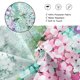 thumbnail image 5 of Cortina de ducha BayNook, diseño floral verde menta, 150 x 180 cm, poliéster, 5 of 6