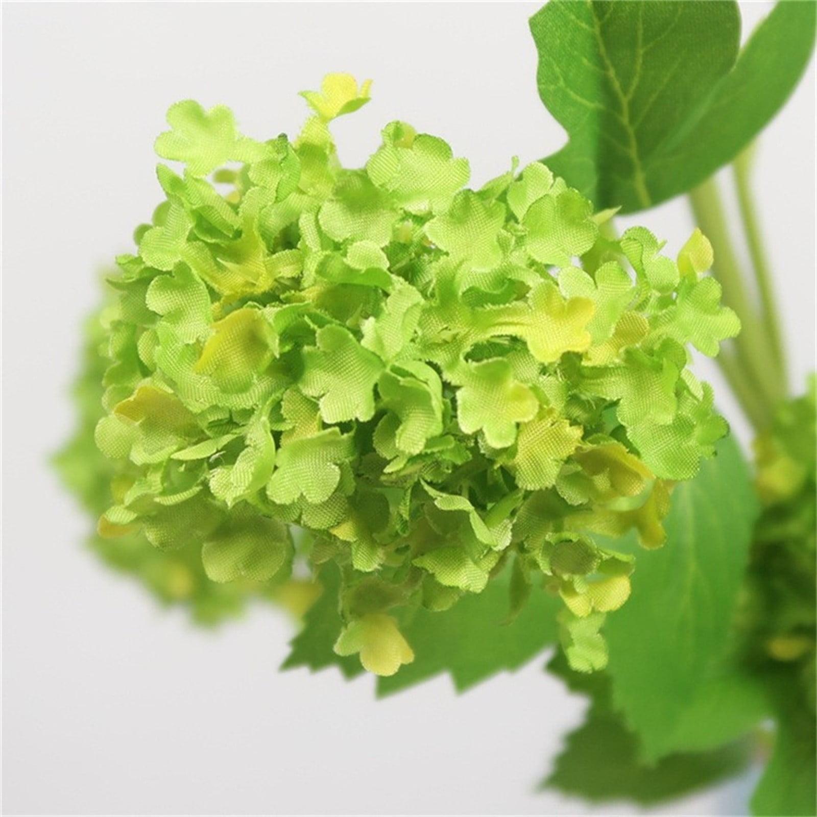 Real Touch Hydrangea Artificial Flowers - 5 Head Silk Snowball Viburnum Flowers for Outdoor & Indoor, High-End Hydrangea Wedding Decor,for Vase, Table Centerpieces, Home & Landscaping