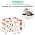 thumbnail image 5 of Valentine's Day Travel Portable Square Necklace Holder with Earring Holder, Display Case - Travel Organizer for Rings, Earrings, Necklaces, Bracelets - Suitable for Girls and Women, 5 of 6