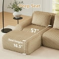 thumbnail image 6 of ZenNook 146" Modern Modular Sectional Sofa for Living Room, Oversized 4 Seater Boneless Couch with Deep Seat, Flannelette Fabric Cloud Couch Sectional, No Assembly Compressed Sofas para Sala, 6 of 8