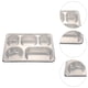thumbnail image 4 of EeaseMX Bandeja rectangular de acero inoxidable con 5 secciones para servir alimentos., 4 of 8