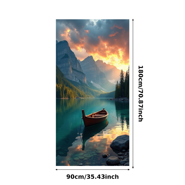 Scenic Mountain Lake Landscape Backdrop Banner for Party Decorations Photography Props Event Backgrounds Studio Setups Vacation Themed Parties
