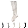 thumbnail image 2 of Yuanlong Womens Knee-High Socks Breathable Mesh Slid Color Thin Knit Stockings Ballet Style Casual Hosiery, 2 of 5
