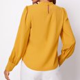 thumbnail image 4 of Camisa suelta, camisa de mujer, camisa pequeña de color sólido alto, pulóver de funcionamiento suave, 4 of 6
