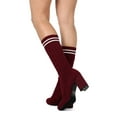 thumbnail image 2 of Women Knit Sweater Chunky Heel Calf High Sock Boot - 18115, 2 of 3