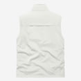 thumbnail image 7 of Men's Lightweight Vest Sleeveless Outdoor Work Jacket for Travel Hiking Running Beige M, 7 of 7