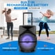 thumbnail image 3 of Pyle Sistema de altavoces PA portátil inalámbrico - Altavoz estéreo de sonido DJ para interiores y exteriores compatible con Bluetooth de alta potencia de 1200 W con entrada USB MP3 AUX de 3,5 mm, luz, 3 of 5