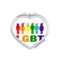 thumbnail image 1 of Gender Differentiation Identity Rainbow Men Women Mirror Travel Magnification Portable Handheld Pocket Makeup, 1 of 3