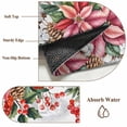 thumbnail image 6 of Small Round Rug 3Ft Washable Non-Slip, Cardinal Bird Circle Area Rugs for Living Room Bedroom, Winter Poinsettia Berry Pine Cones Floral Indoor Floor Mats Carpet Runner for Home Decor, 6 of 8