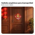 thumbnail image 3 of Abbraccia Adhesivo de puerta con carácter Fu de felpa, brillo colorido, doble cara, decoración festiva., 3 of 6