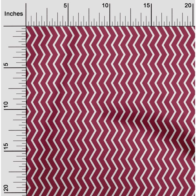 oneOone Georgette Viscose Fabric Chevron Geometric Decor Fabric Printed BTY 42 Inch Wide
