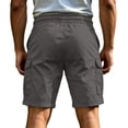 thumbnail image 4 of Cargo Shorts for Men Twill Knee Length Drawstring Athletic Shorts with Pockets Summer Casual Outdoor Hiking Short, XL, 4 of 5