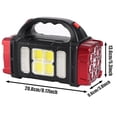 thumbnail image 4 of Lámpara de mano Tfixol de carga solar con luz lateral COB linterna LED potente USB, 4 of 8