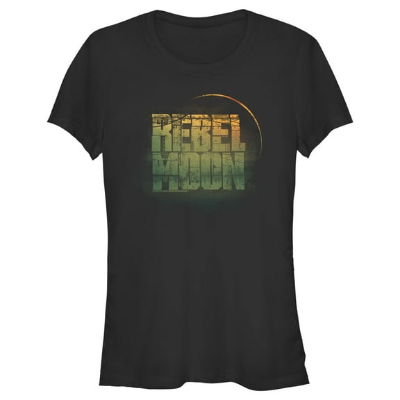 Junior's Rebel Moon Dusty Logo  Graphic Tee Black X Large