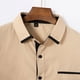 thumbnail image 4 of Blusa y camisa de manga larga con cuello vuelto para hombre, blusa informal de moda con cuello vuelto, camisa transpirable de manga larga, blusa para hombre, 4 of 8