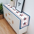 thumbnail image 5 of Table Runner Dresser Scarves 108 Inch Long, Flag Day Red Blue Patriotic Star on White Linen Dining Table Runners Freedom Independence Celebration Tabletop Scarf for Wedding Holiday Party Kitchen, 5 of 9