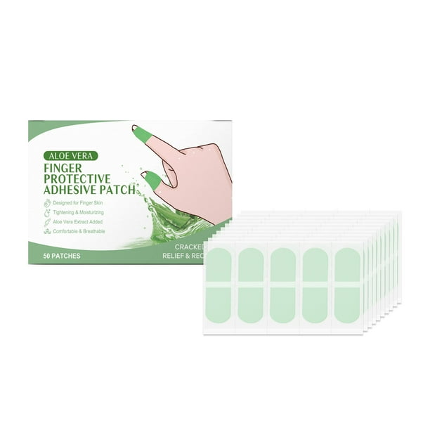Parche reparador de grietas en las manos, transpirable, sensible a la presión, para dedos, talón, impermeable, para manos y pies, protección contra grietas secas en invierno, 50 unidades