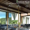 thumbnail image 3 of Domi Outdoor Living 12x20FT Lean-To Hardtop Gazebo – Outdoor Wall-Mounted Gazebo with Sloping Galvanized Steel Roof, Aluminum Frame, Includes Netting and Curtains for Deck, Porch, or Backyard, 3 of 9