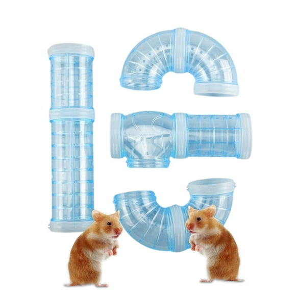 Juego de tubos para hámster, de tubo para hámster, tubo externo de aventura, 8 Uds., juguete para hámster DIY para patio de de hámster, Azul Yinane Tubos de hámster