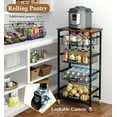 Fruit Basket, 5Tier Utility Kitchen Organizer and Storage Cart with