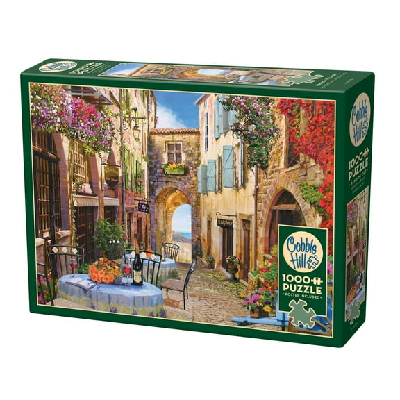Cobble Hill 1000 Piece Puzzle: French Village - Reference Poster Included, High Quality Jigsaw, Earth Friendly Material