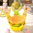 thumbnail image 4 of Easter Bunny Decor Candy Storage Basket, Felt Easter Bunny Candy Dishes Bowl,Cute Easter Eggs Container for Table Home Office Table Shelf Decor Party Wedding,Halloween Christmas Day, 4 of 9
