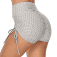 thumbnail image 4 of Womens Workout Scrunch Shorts Peach Butt Lifting High Waist Anti Cellulite Textured Sexy Booty Hot Pants, 4 of 5