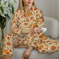 thumbnail image 6 of Wukai Fall Autumn Print Women's Pajama Set,PJ Set,Lounge Sets For Women Soft Long Sleeve Sleepwear Comfort and Style-, 6 of 7