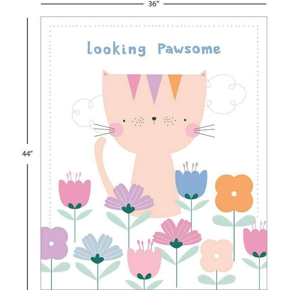 Camelot Fabrics Looking Pawsome Collection Looking Pawsome  36x43 Panel White 100% Cotton Fabric sold by the panel