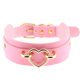 thumbnail image 1 of Minnieouse Gargantilla para mujer y niña, collar con corazón, gargantilla de cuero PU para mujer, collar llamativo, joyería, arnés para el Ropa, zapatos y accesorios Miscelánea corazón de oro y rosa, 1 of 6