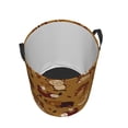 thumbnail image 2 of DouZhe Waterproof Collapsible Large Laundry Baskets, Cartoon Cute Animals Brown Prints Circular Hamper with Handles, 2 of 7