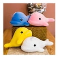 thumbnail image 2 of Juguete de peluche con forma de delfín blanco supersuave con colgante, 2 of 2