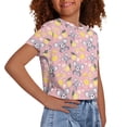 thumbnail image 4 of Uourmeti Koalas Short Sleeve Crop Top for Girls Casual Cute Short Athletic T-Shirts Lightweight Soft Crewneck Pullover 5-14Y, 4 of 5
