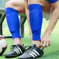 thumbnail image 4 of 2 pares de espinilleras de fútbol con mangas de compresión para adultos, calcetines de soporte de rendimiento para piernas, 4 of 5