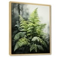 thumbnail image 2 of Designart "Dynamic Ferns Green and Black Contrast I" Floral & Botanical Floater Framed Wall Decor, 2 of 7