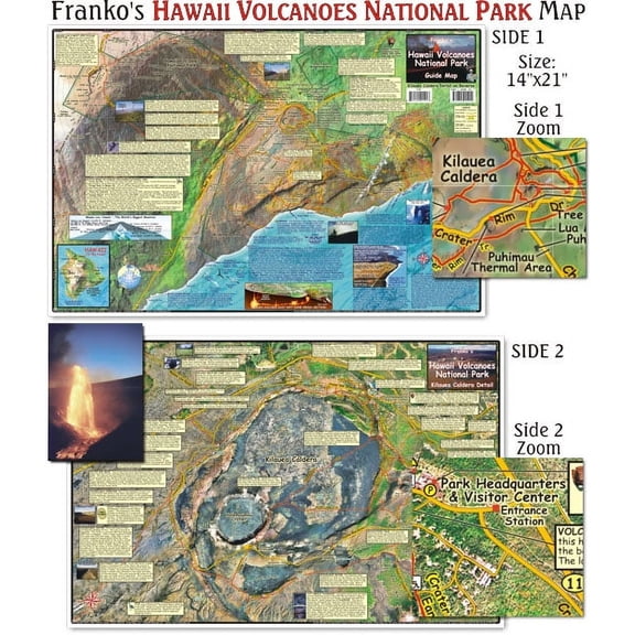 Franko Maps - Hawaii Volcanoes National Park Map