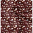 thumbnail image 1 of Soimoi Red Velvet Fabric Rabbit Animal Printed Craft Fabric by the Yard 58 Inch Wide, 1 of 6