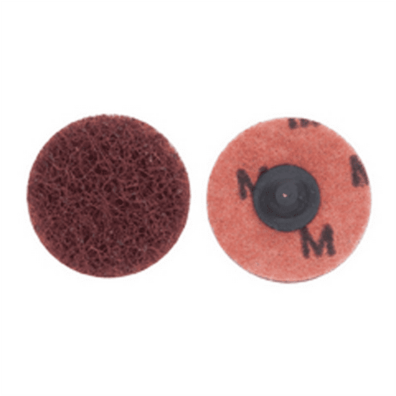 Norton Merit 64065 Non-Woven Quick Change Buffing Disc, 3 in Dia, 100 Grit, Maroon
