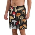 thumbnail image 2 of Bixox Men's Various Mushrooms printing Casual Classic Fit Short Summer Beach Shorts, 2 of 6