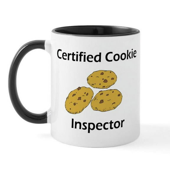 CafePress - Certified Cookie Inspector Mug - 11 oz Ceramic Mug - Novelty Coffee Tea Cup