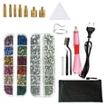 thumbnail image 1 of Rhinestone Applicator Pen, 7-in-1 Hot Fix Crystal Setting Tool with Tweezers, Handheld Rhinestone Paster for DIY Clothing Crafts, 1 of 5