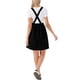 thumbnail image 3 of Vestido Pinafore Inspire Chic para Mujeres A Línea con Tirantes Ajustables a la Altura de la Rodilla Vestidos de Tirantes M Negro, 3 of 6