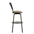 thumbnail image 2 of Weston Home Aidan Scroll Back Adjustable Swivel Bar Stools, Sheen Black (Set of 3), 2 of 8