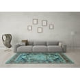 thumbnail image 3 of Ahgly Company Indoor Rectangle Medallion Light Blue Traditional Area Rugs, 3' x 5', 3 of 4