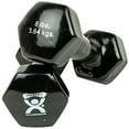 thumbnail image 4 of Fabrication Enterprises Vinyl-Coated Iron Dumbbell, Black, 8 lbs, 4 of 4