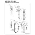 thumbnail image 3 of Kingston Brass KB3891BL Single-Handle 1-or-3 Hole Deck Mount Pull-Out Sprayer Kitchen Faucet in Polished Chrome, 3 of 4