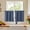 Denim, variant on Black Short Curtains Tier 36 Inch Length 2 Panels Set, Half Window Blackout Curtains for Kitchen, Rod Pocket Tier Thermal Insulated Window Treatment Cafe Curtain, Each 30" Wx36 L