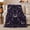 Amethyst Moth, variant on Raven Moon Gothic Pattern with Purple Moths Keys Candles Crystal Orbs and Silver Scrolls, Mystic Gift, Soft Flannel Blanket for Bedroom and Guest Room, Home Decor