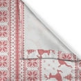 thumbnail image 3 of Ambesonne Nordic Kitchen Curtains, Winter Time Reindeers, 55"x39", Coral White, 3 of 3